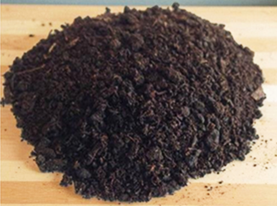 Organic vermicompost fertilizer for soil enrichment